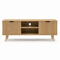 Meuble TV rectangulaire chêne MDF plaqué 160 x 40 x 60 cm