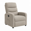 Fauteuil relax inclinable manuel beige en polyester 82 x 91 x 102 cm
